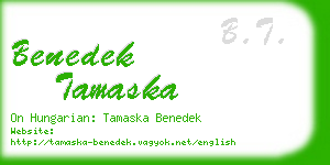 benedek tamaska business card